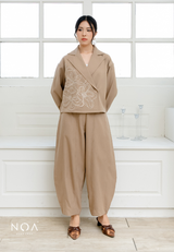 NOA KUSUMANGGI - SAZUKI Denim & Finewool Barrel Pants