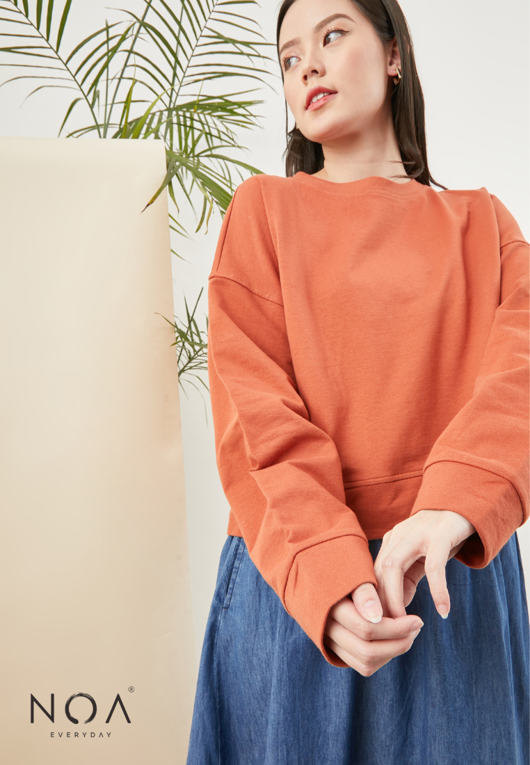 Deals ~ SANAKO Basic Long Sleeves Blouse - Terracotta
