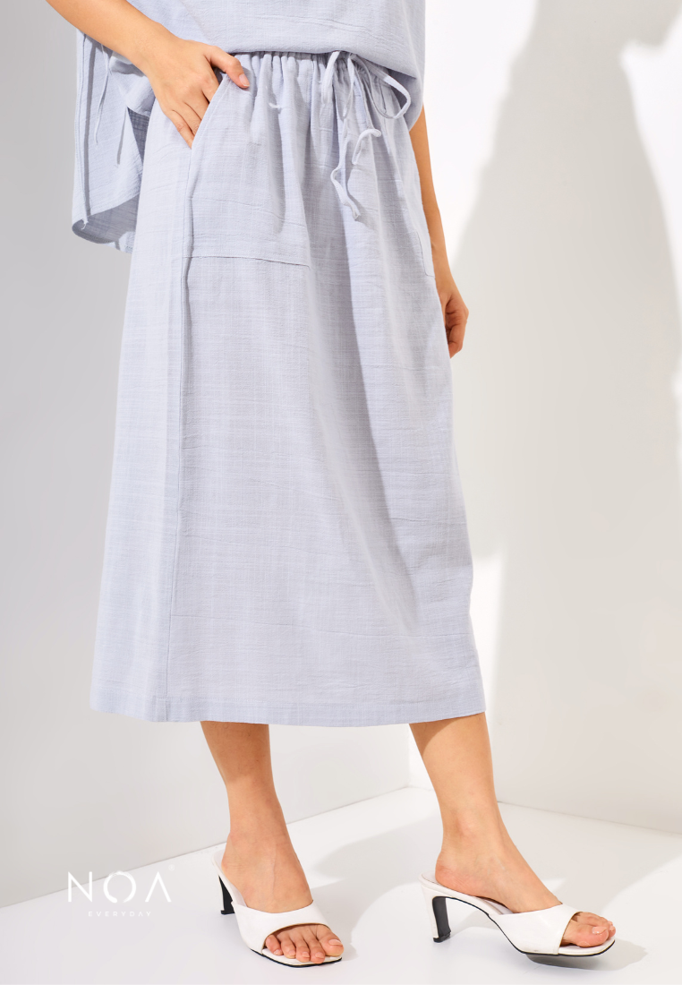 KICHI Midi Parka Skirt - Baby blue