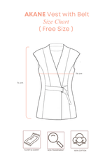 Pre-Order NOA X DHATU AKANE Embroidery Vest with Belt (Delivery 1 march)