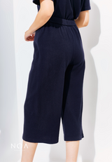 YASUKO Culottes Knitted Pants - Navy