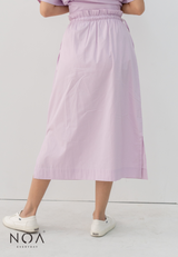 UTANO Slit Drawstring Skirt - Lilac