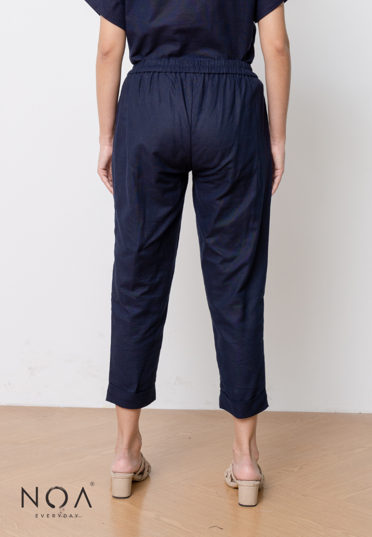Deals ~ AKIKO Basic Linen Pants - Navy