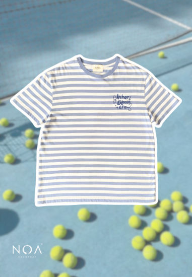 NOA X ANFUR - In Her Bloom Era Regular Striped T-Shirt