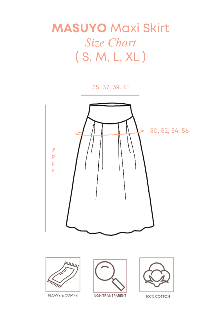 MASUYO Ruffle Maxi Skirt - Cream