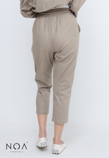 MISUMI Drawstring Linen Pants - Olive