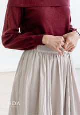 MIZUKA Nylon Midi Skirt