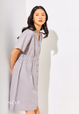 Nari Midi Shirt Dress - Grey