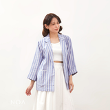 NOA STUDIO - RYOTA Stripes Linen Blazer - Denim