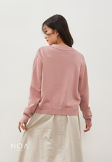 HOTARU Button Knitted Cardigan - Light Pink