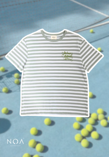 NOA X ANFUR - In Her Bloom Era Regular Striped T-Shirt