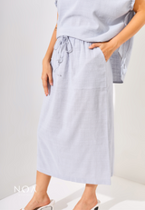 KICHI Midi Parka Skirt - Baby blue