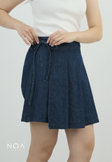 AYUKA Denim Wrap Pleats Skort