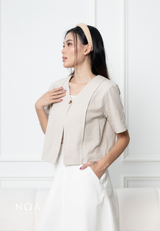 NAGISA Shortsleeve Padding Outer - Light Cream