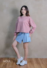 ETSU Striped Boxy Longsleeve T-Shirt