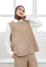 NOA X KUSUMANGGI - AMIRE Embroidery A-Line Sleevelees Blouse