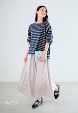 KIKU Striped Boxy Long Sleeve T-Shirt