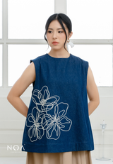 NOA X KUSUMANGGI - AMIRE Embroidery A-Line Sleevelees Blouse