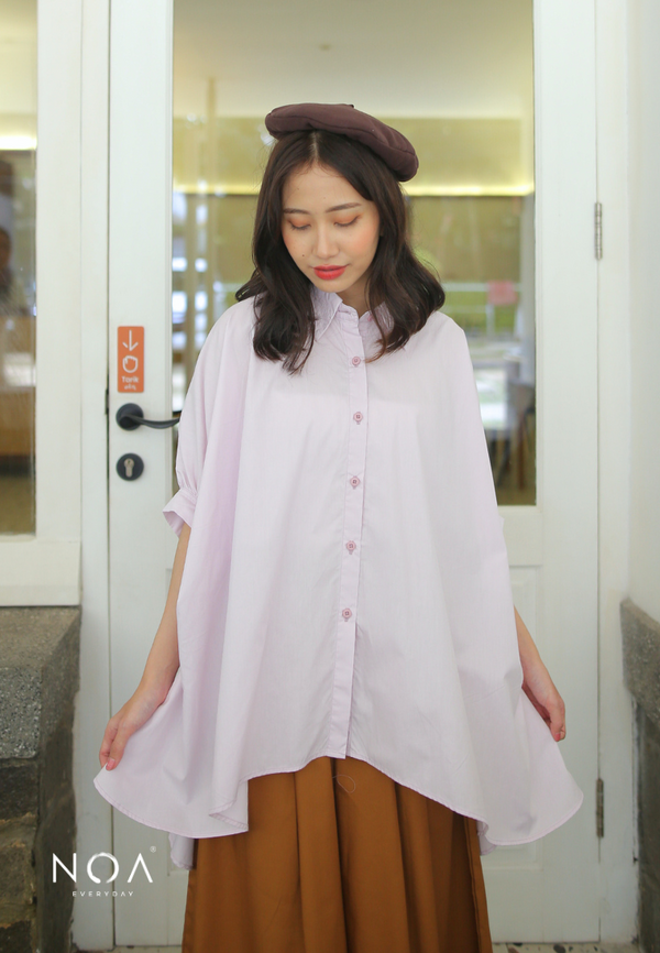 MISORA Oversized Shirt - Light Pink