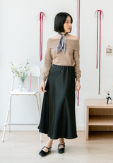 RITSUKA Satin Midi Skirt