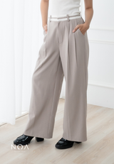 ARISA Highwaist Trousers Pants - Cream