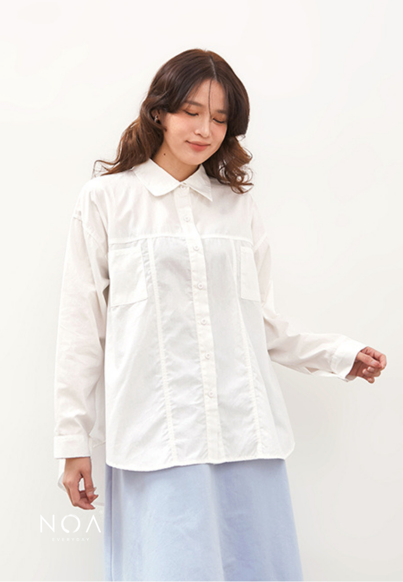 RIYE Long Sleeve Basic Shirt - White