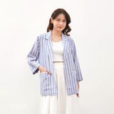 NOA STUDIO - RYOTA Stripes Linen Blazer - Denim