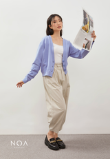 HOTARU Button Knitted Cardigan - Baby Blue