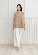 NOA X KUSUMANGGI - AMIRE Embroidery A-Line Sleevelees Blouse