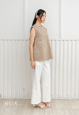 NOA X KUSUMANGGI - AMIRE Embroidery A-Line Sleevelees Blouse