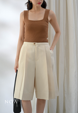 KAMARI Wool Look Culotte Pants
