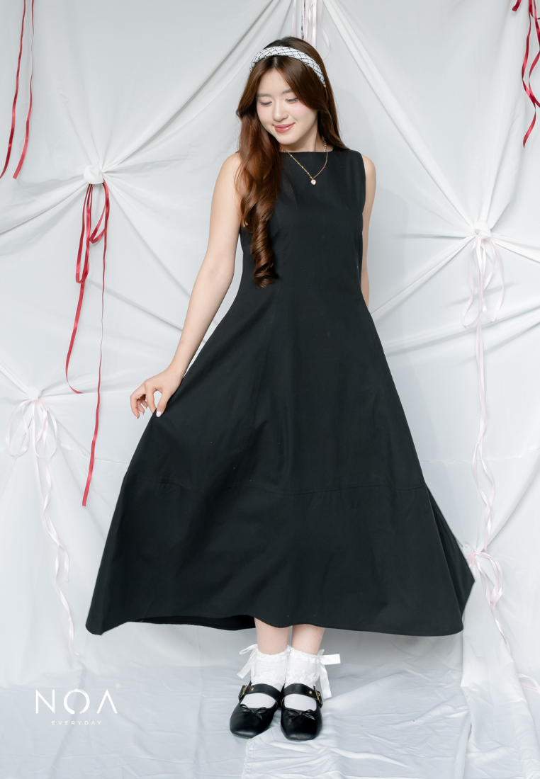 MIKA Cotton Sleeveless Flare Maxi Dress