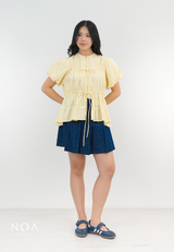 AYUKA Denim Wrap Pleats Skort