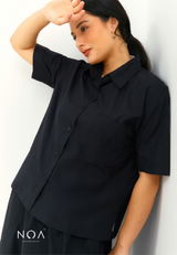RUMIKO Short Sleeve Shirt - Black