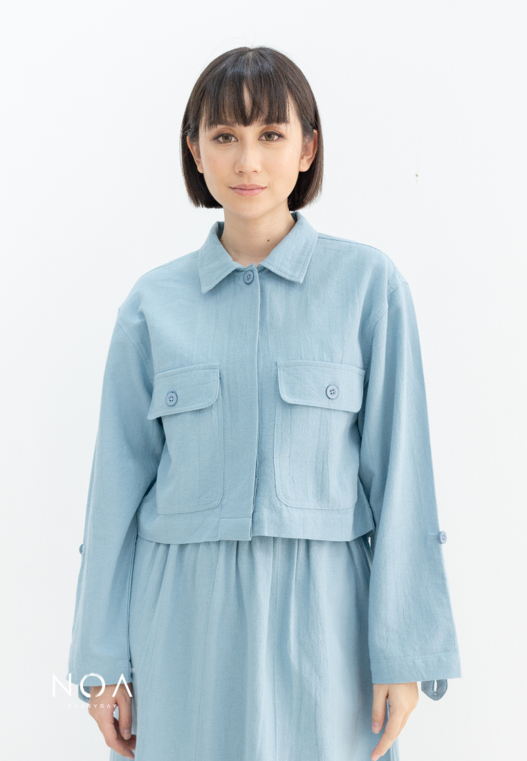 TANAKA Pocket Linen Jacket - Blue
