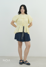 AYUKA Denim Wrap Pleats Skort