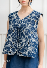 NOA X KUSUMANGGI - NAIRI Embroidery Vest with Side Tie
