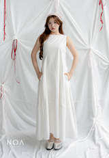 MIKA Cotton Sleeveless Flare Maxi Dress