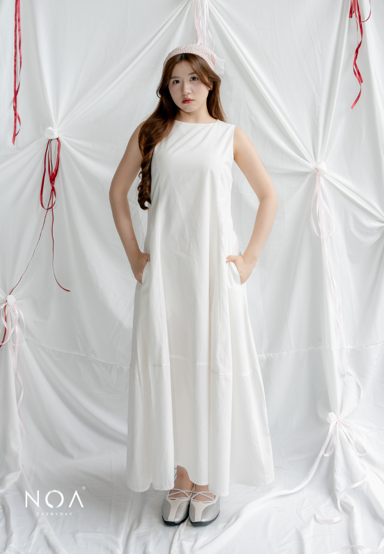 MIKA Cotton Sleeveless Flare Maxi Dress
