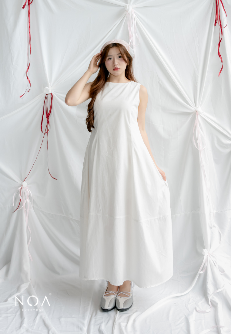 MIKA Cotton Sleeveless Flare Maxi Dress