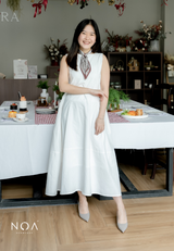 MIKA Cotton Sleeveless Flare Maxi Dress