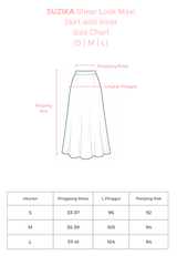 NOA X KUSUMANGGI - SUZIKA Sheer Look Maxi Skirt with Inner