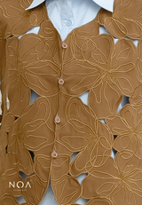 NOA X KUSUMANGGI - NAIRI Embroidery Vest with Side Tie