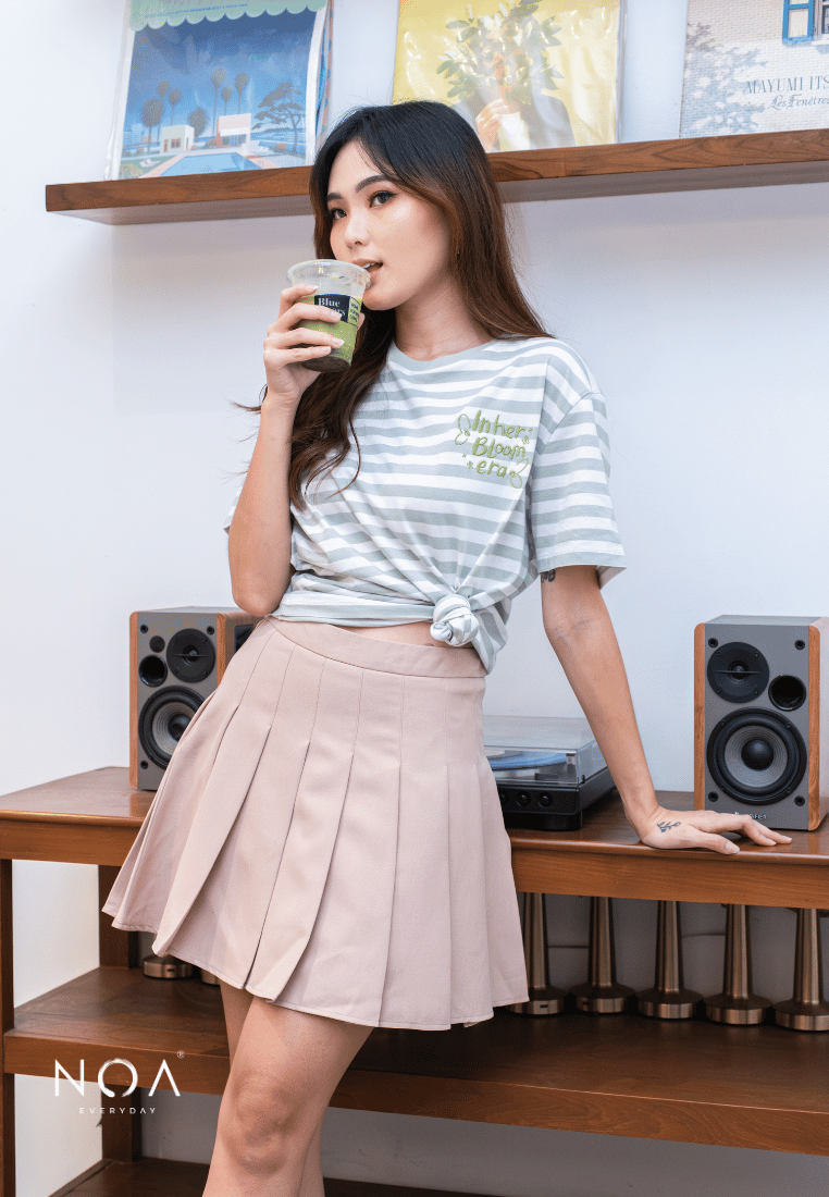 NOA X ANFUR - In Her Bloom Era Regular Striped T-Shirt