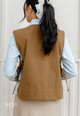 NOA X KUSUMANGGI - NAIRI Embroidery Vest with Side Tie