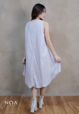 RINAMI Nylon Sleeveless Balloon High Low Dress