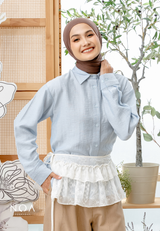 NOA X KUSUMANGGI - ARUMI Sheer Look Oversized Long Sleeve Shirt