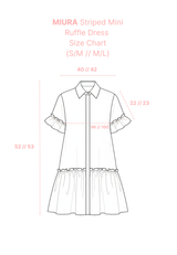 MIURA Striped Mini Ruffle Dress