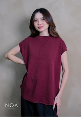 RAKU Knitted Oversized Sleeveless Blouse