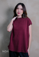 RAKU Knitted Oversized Sleeveless Blouse